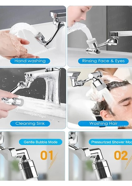 Birdoludükkan Hareketli 1080 Derece Dönebilen Musluk Ucu fırsatları