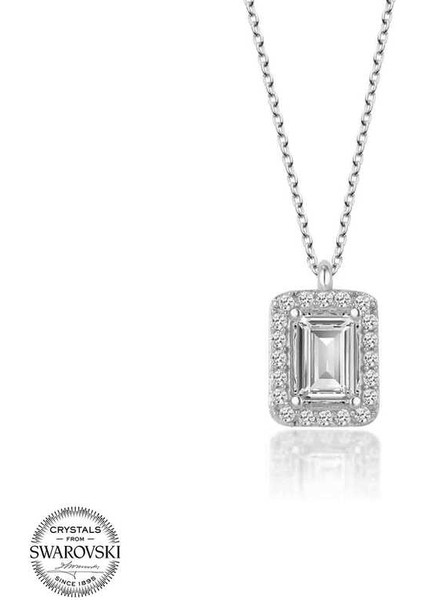 Swarovski Taşlı Gümüş Baget Bayan Kolye fiyatları