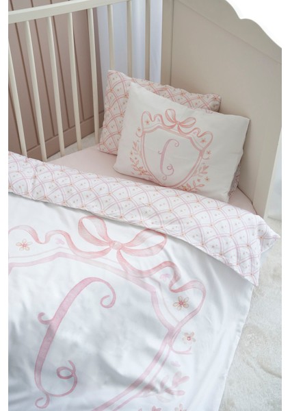 Harf Serisi Ç Harfi Bebek Nevresim Seti (100X150) - Noble Serie Pembe fırsatları