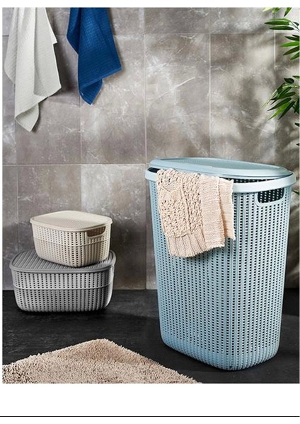 Knitty Örgü Çamaşır Sepeti 57 Lt ROYALEKS-G654