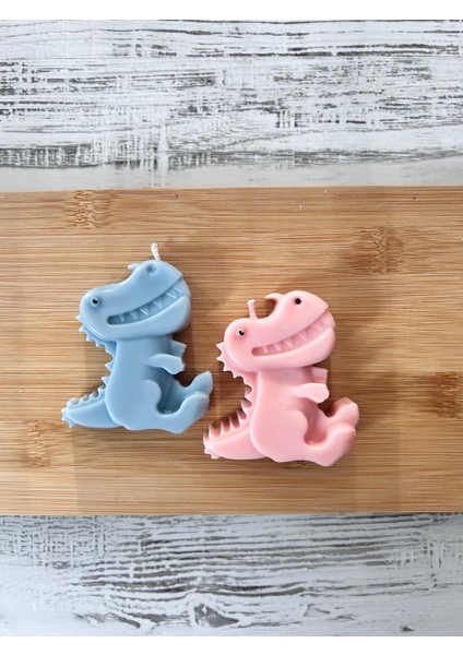 Sevimli Dinazor Mum - Soya Wax Mum - Doğum Hediyesi - Mevlüt Hediyesi fiyatları