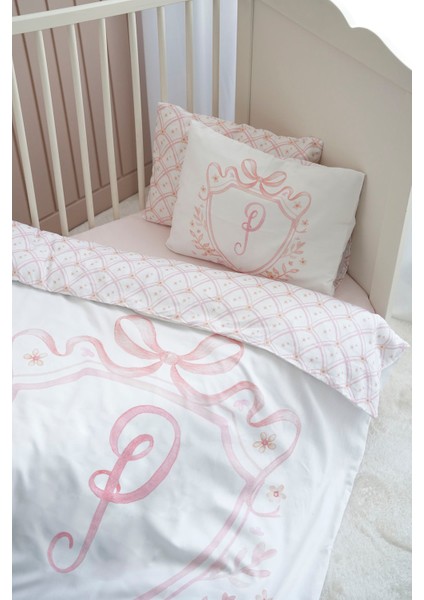 Harf Serisi P Harfi Bebek Nevresim Seti (100X150) - Noble Serie Pembe fırsatları