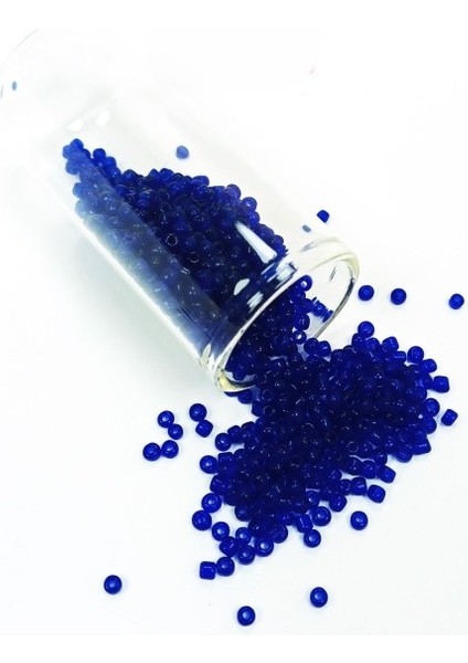 Dökme Cam Kum Boncuk (11/0) 2 Mm - 20 Gram - Kral Mavi - Bnc001