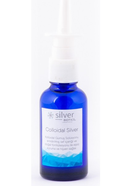 10PPM 30 ml Cam Nazal Başlık Kolloidal Gümüş Suyu Hydrasense