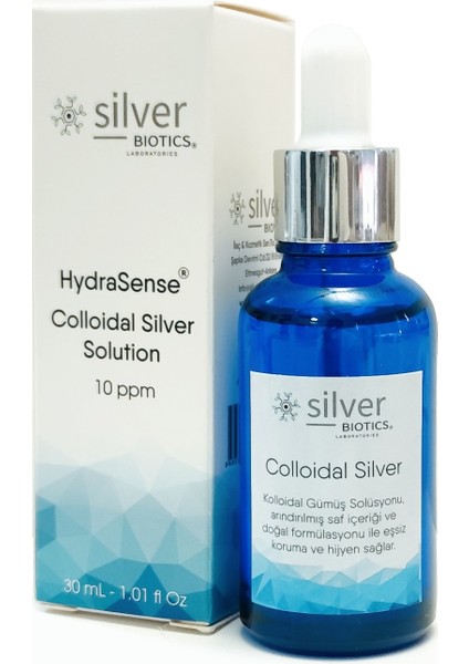 10PPM 30 ml Cam Damlalık Kolloidal Gümüş Suyu Hydrasense