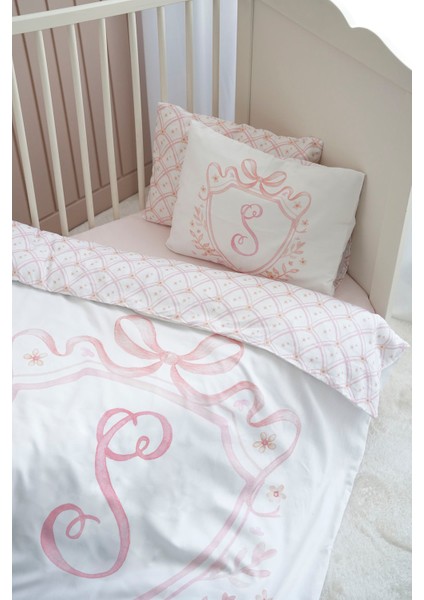 Harf Serisi S Harfi Bebek Nevresim Seti (100X150) - Noble Serie Pembe fiyatları