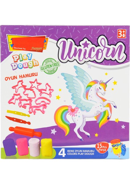 Orta Kutulu Unicorn Glutensiz Oyun Hamuru Seti