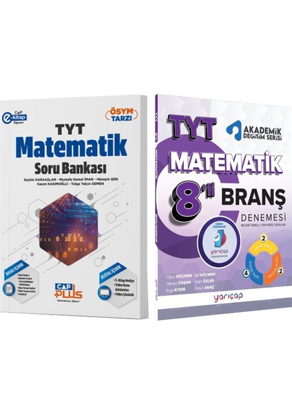 Çap Tyt Matematik Soru Bankası ve Yarıçap Deneme Seti 2 Kitap