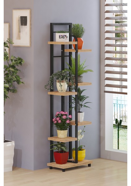 Saksılık Dekoratıf 7bölmeli Çicek Saksı Sıtandı Çok Katlı Dekoratif Çiçeklikev