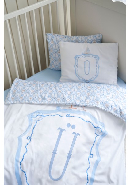 Harf Serisi Ü Harfi Bebek Nevresim Seti (100X150) - Noble Serie Mavi modelleri