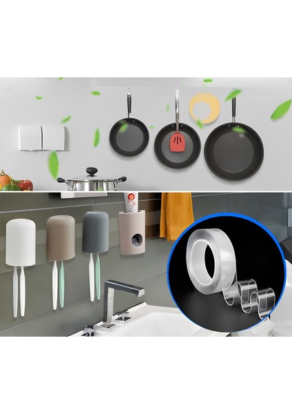 Çift Taraflı Bant Nano Bant Yıkanabilir Bant 19MM x 1 mt fırsatları