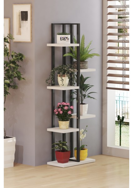 Saksılık Dekoratıf 7 Bölmeli Çicek Saksı Sıtandı Çok Katlı Dekoratif Çiçeklik