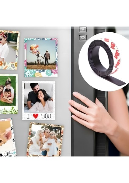 Yapışkanlı Şerit Mıknatıs Magnet Kes Kullan