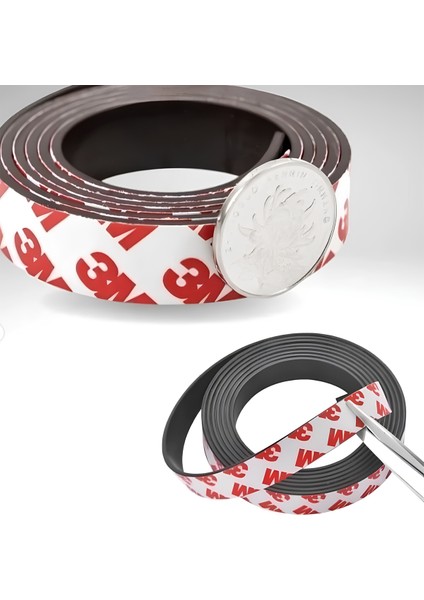 Yapışkanlı Şerit Mıknatıs Magnet Kes Kullan