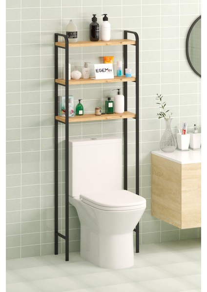 Klozet Üstü Düzenleyici Raf Banyo Düzenleyici Klozet Üstü Raf Banyo Raf Dolap Çam