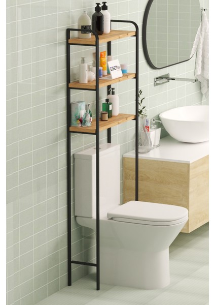 Klozet Üstü Düzenleyici Raf Banyo Düzenleyici Klozet Üstü Raf Banyo Raf Dolap Çam