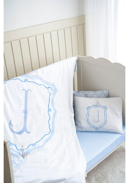 Harf Serisi J Harfi Bebek Nevresim Seti (100X150) - Noble Serie Mavi fiyatları