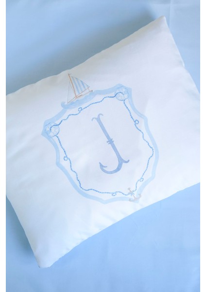 Harf Serisi J Harfi Bebek Nevresim Seti (100X150) - Noble Serie Mavi fırsatları