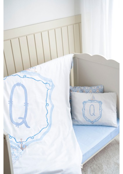 Harf Serisi Q Harfi Bebek Nevresim Seti (100X150) - Noble Serie Mavi fiyatları