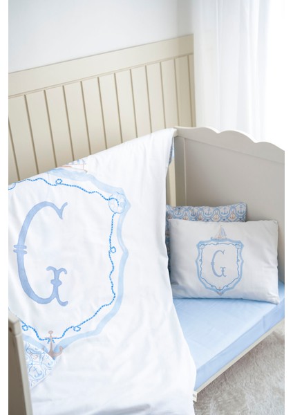 Harf Serisi G Harfi Bebek Nevresim Seti (100X150) - Noble Serie Mavi fiyatları