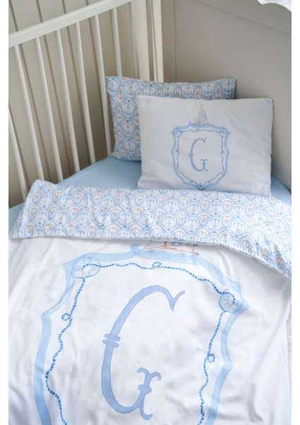 Harf Serisi G Harfi Bebek Nevresim Seti (100X150) - Noble Serie Mavi modelleri