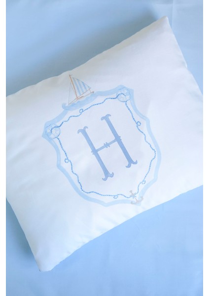 Harf Serisi H Harfi Bebek Nevresim Seti (100X150) - Noble Serie Mavi fırsatları