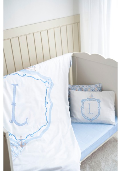Harf Serisi L Harfi Bebek Nevresim Seti (100X150) - Noble Serie Mavi fiyatları