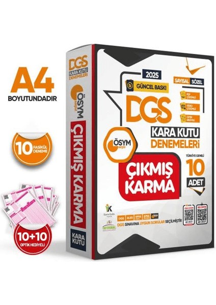 2025 Dgs Ösym Çıkmış Soru Karma Kara Kutu Türkiye Geneli Deneme Çözümlü 10LU Sayısal - Sözel Deneme Paketi