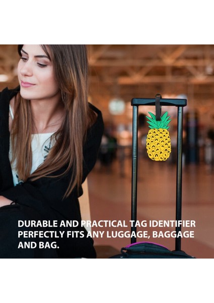 Ananas Bavul Etiketi - Ananas Valiz Etiketi - Çanta Etiketi - Bagaj Etiketi - Valiz Isimliği - Isimlik Etiket - Bavul Isimliği 1 Adet