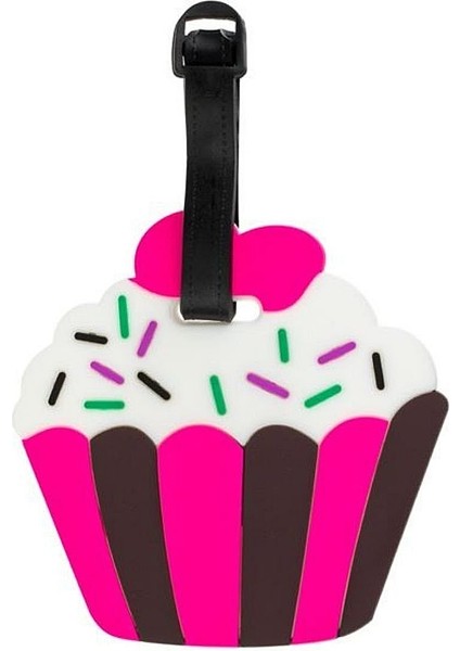 Cupcake Bavul Etiketi - Cupcake Valiz Etiketi - Çanta Etiketi - Bagaj Etiketi - Valiz Isimliği - Isimlik Etiket - Bavul Isimliği 1 Adet