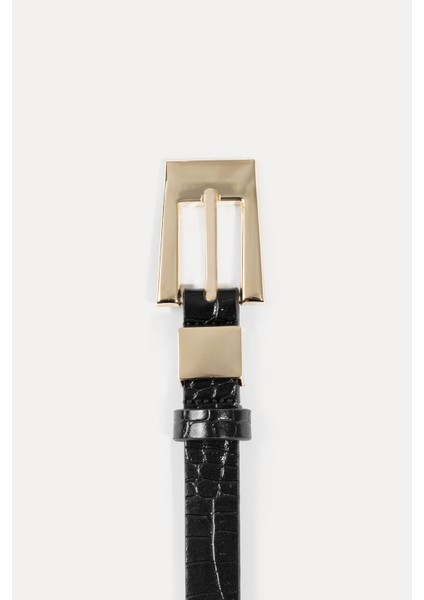 Crocodile Dokulu Gold Tokalı Kemer modelleri