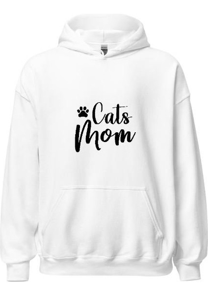 Cats Mom - Kedi Annesi Hoodie Kapşonlu Sweatshirt fiyatları