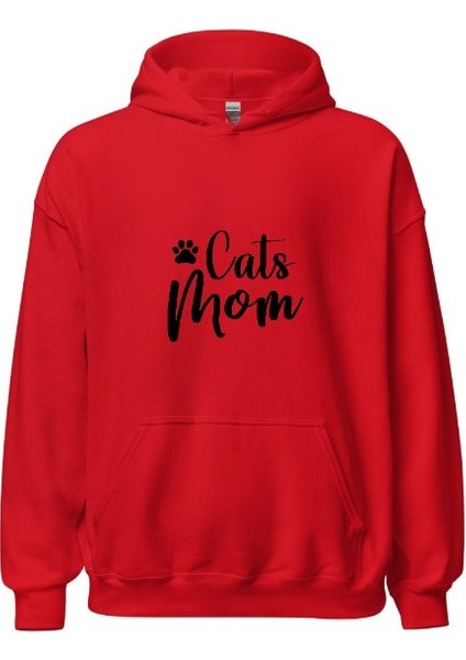 Cats Mom - Kedi Annesi Hoodie Kapşonlu Sweatshirt fırsatları