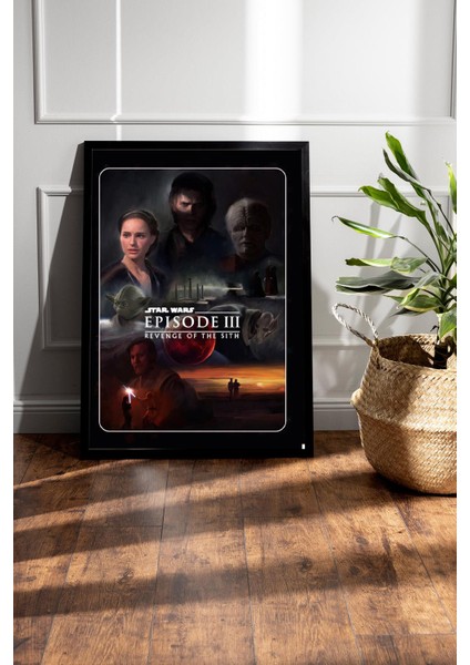 Star Wars 3 Çerçeveli Tablo - Uzay Savaşları Eski Nostalji Fim Posteri Tablo fiyatları
