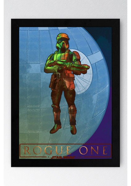 Star Wars Rogue On Çerçeveli Tablo - Uzay Savaşları Fim Posteri Tablo