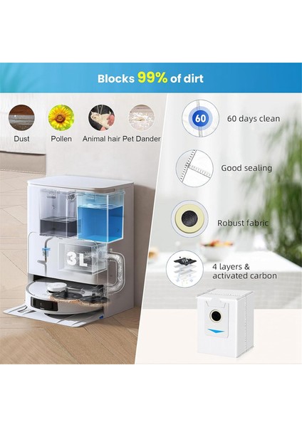 Ecovacs Deebot T30S Robot Süpürge Ana Yan Fırça Hepa Filtre Paspas Bezi Toz Torbaları Parçaları (Yurt Dışından) fiyatları