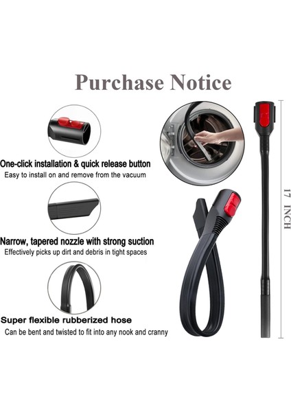Dyson Gen5 G5 V15 V12 V11 V10 V8 V7 Kablosuz Süpürge Aksesuarları Esnek Dar Alan Aracı Için Vakum Eklenti Seti (Yurt Dışından) modelleri