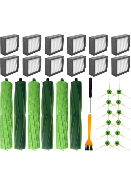Irobot Roomba Için I1, I3, I4, I5, I6, I7, I8, E5, E6, E7 Yedek Parçalar Aksesuarlar Ana Yan Fırça Hepa Filtre (Yurt Dışından)