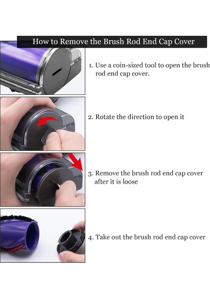 2 Adet Fırça Çubuk Uç Kapatma Başlığı Dyson V6 / DC59 / DC62 / SV03 / SV073 Doğrudan Tahrikli Akülü Elektrikli Süpürge Eki (Yurt Dışından) modelleri