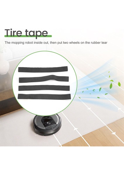 Adet Tekerlek Lastiği Deri Fetal Cilt Değiştirme Irobot Braava 320 380 381 380T 390 390T Nane 4200 4205 5200 5200C (Yurt Dışından) fırsatları