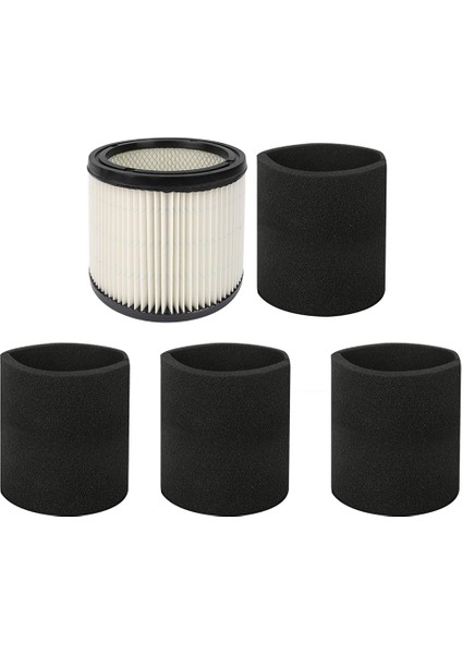 90350 Filtre Kartuşu ve 90585 Köpük Filtre, Shop-Vac 5 Galon ve Üzeri Islak Kuru Elektrikli Süpürgelere Uyumlu, Parça 90304 ile Uyumlu (Yurt Dışından)