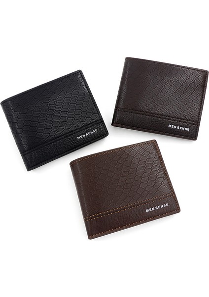 Erkek Kısa Cüzdan Moda Iki Katlı Para Cüzdanı Büyük Kapasiteli Çoklu Kart Yuvası Erkek Cüzdanı (Yurt Dışından) indirimleri