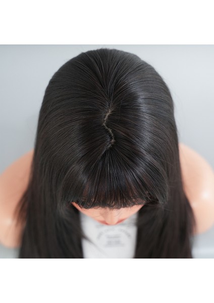 Peruk Kadın Uzun Saç Siyah Peruk Kimyasal Elyaf Fiber Tam Kafa Kapağı (Yurt Dışından) fiyatları