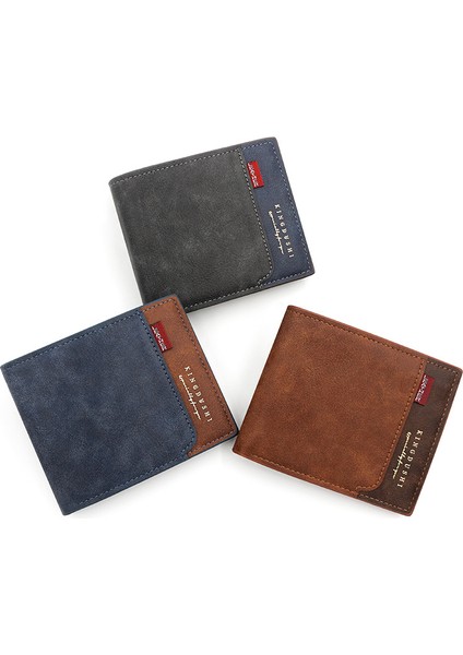 Erkek Cüzdan Kısa Cüzdan Iş Üç Katlı Ince Buzlu Büyük Kapasiteli Cüzdan (Yurt Dışından) fiyatları
