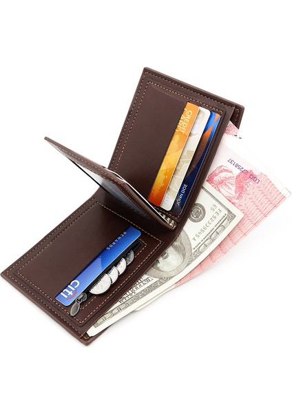 Erkek Cüzdan Kısa Cüzdan Iş Üç Katlı Ince Buzlu Büyük Kapasiteli Cüzdan (Yurt Dışından) modelleri
