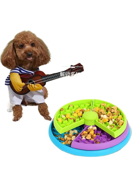 Kaymaz Paspaslı, Boğulma ve Sıçrama Önleyici Pet Yavaş Yemek Kabı (Yurt Dışından)