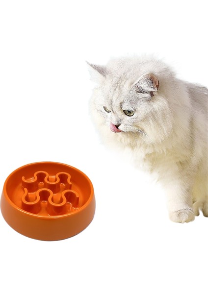 Köpekler ve Kediler Için Yavaş Yemek Kasesi Pet Dökülme ve Boğulma Önleyici (Yurt Dışından)