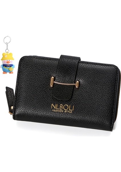 Bayanlar Orta Boy Cüzdan, Basit Askıklı El Çantası, Çok Kart Yuvası, Büyük Kapasiteli Bozuk Para Cüzdanı (Yurt Dışından)