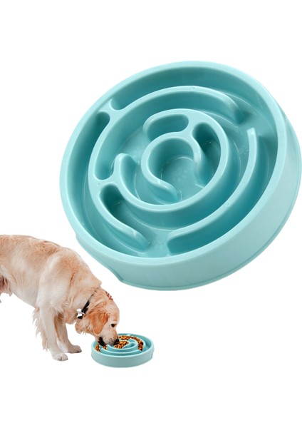Köpekler ve Kediler Için Yavaş Yemek Kasesi Pet Dökülme ve Boğulma Önleyici (Yurt Dışından)