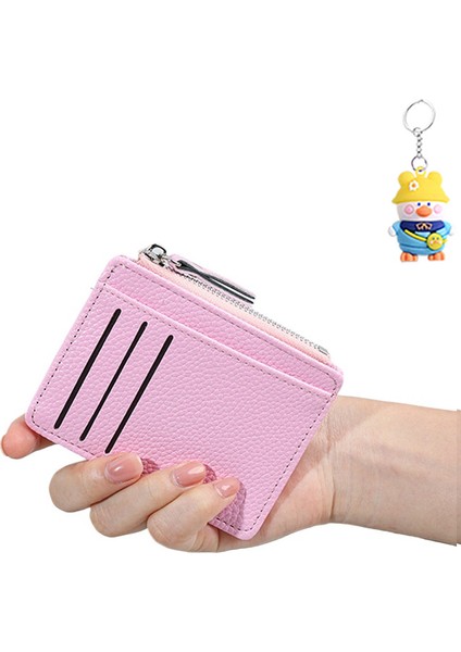 Kart Tutucu Kadın Fermuarlı Çoklu Kart Yuvası Kadın Kart Tutucu Para Cüzdanı Ultra Ince Cüzdan Kadın (Yurt Dışından)